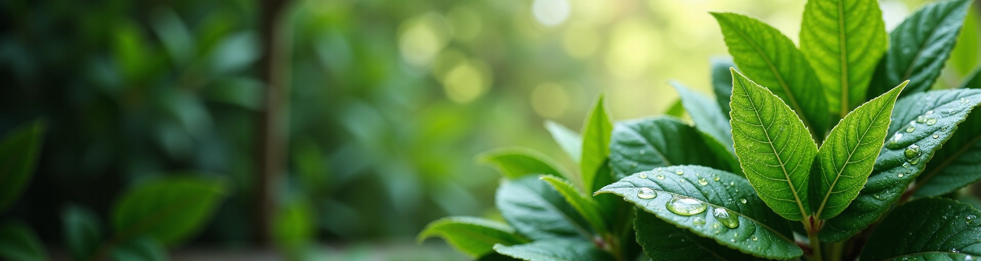 Lush green botanicals and serene wellness scene with natural vitality